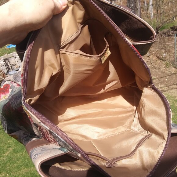 MultiSac bag with neutral background and floral print spring summer vacation - Picture 12 of 16